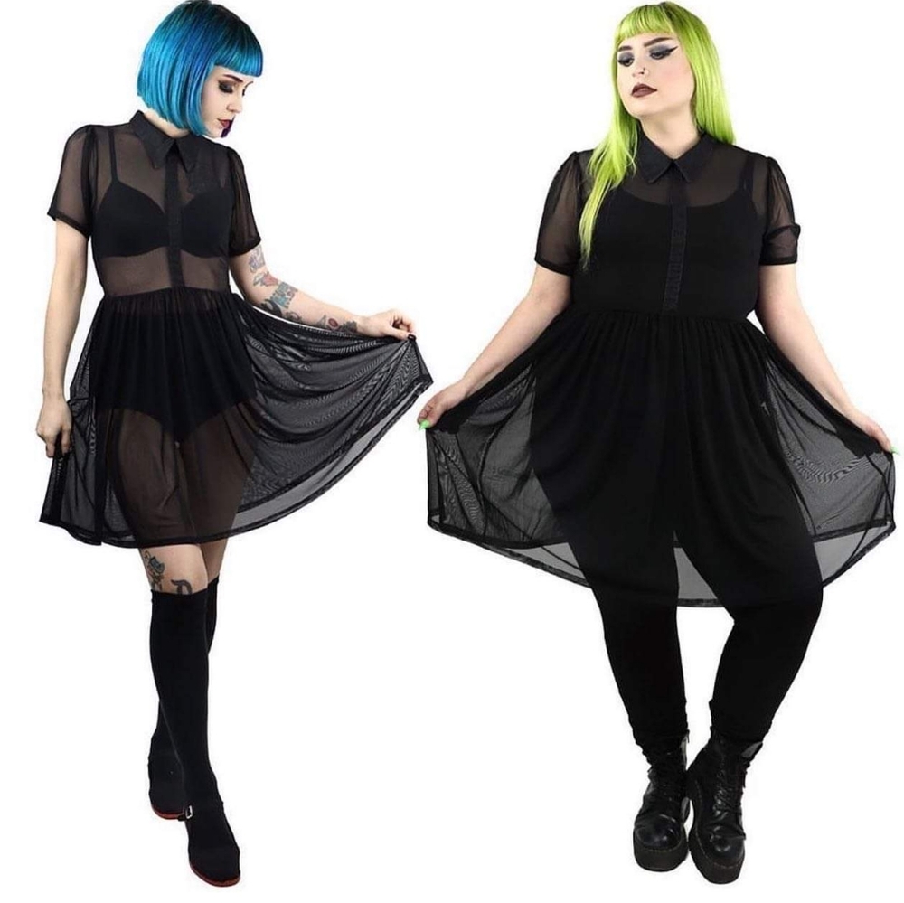 Courtney Mesh Babydoll Dress